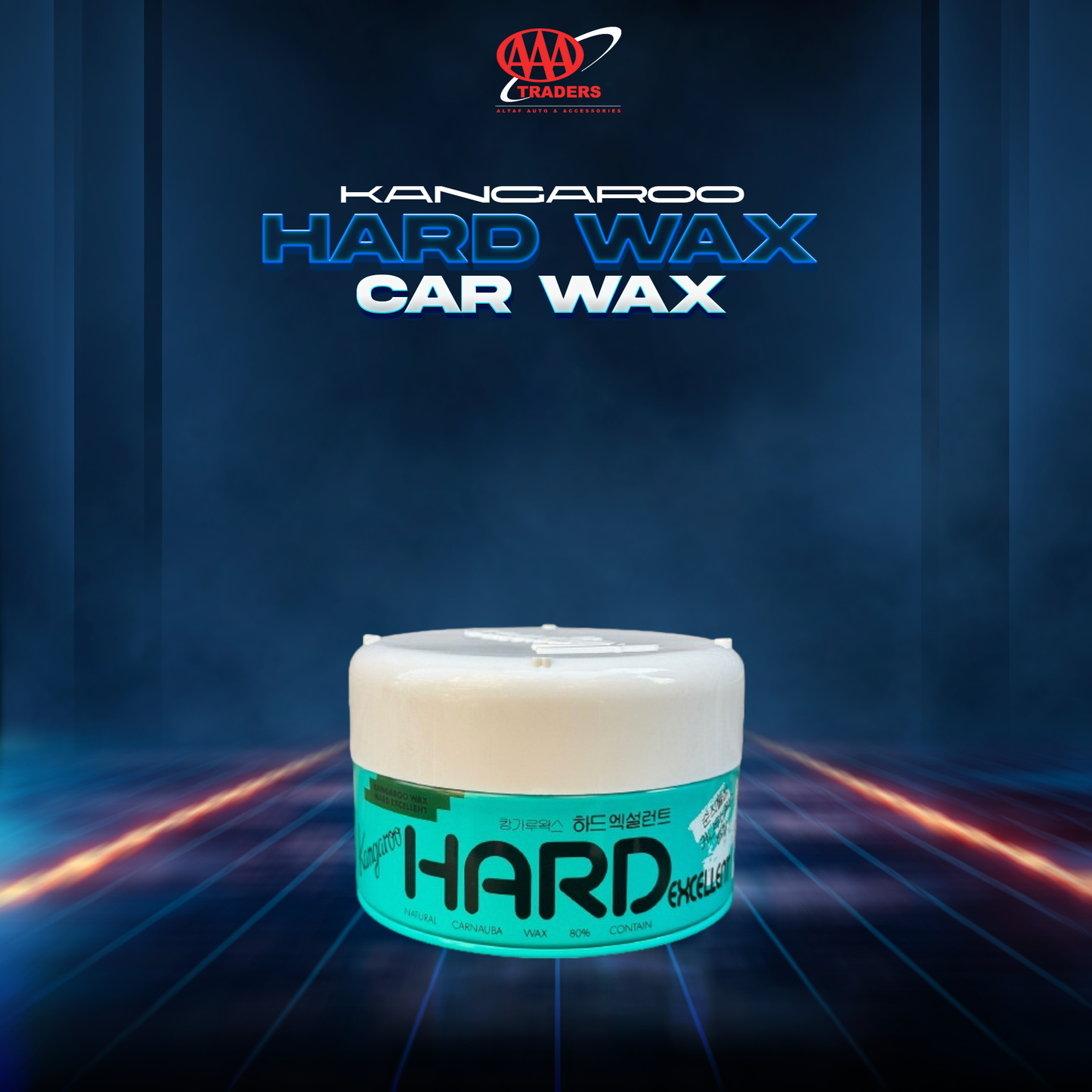 Kangaroo Hard Natural Carnauba Wax 300g - Long Lasting Glossy shine and Excellent On All Metallic Colors And Regular Colors.