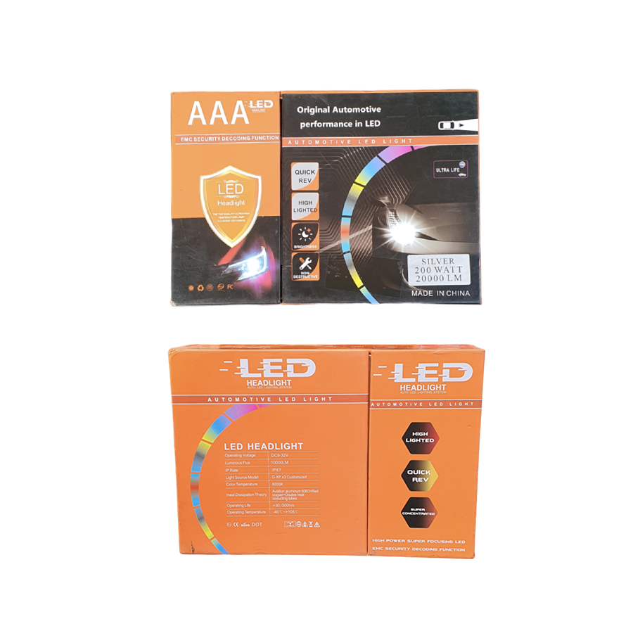 AAA LED Headlights - 200 WATT - 10000 LM - H8/H9/H11