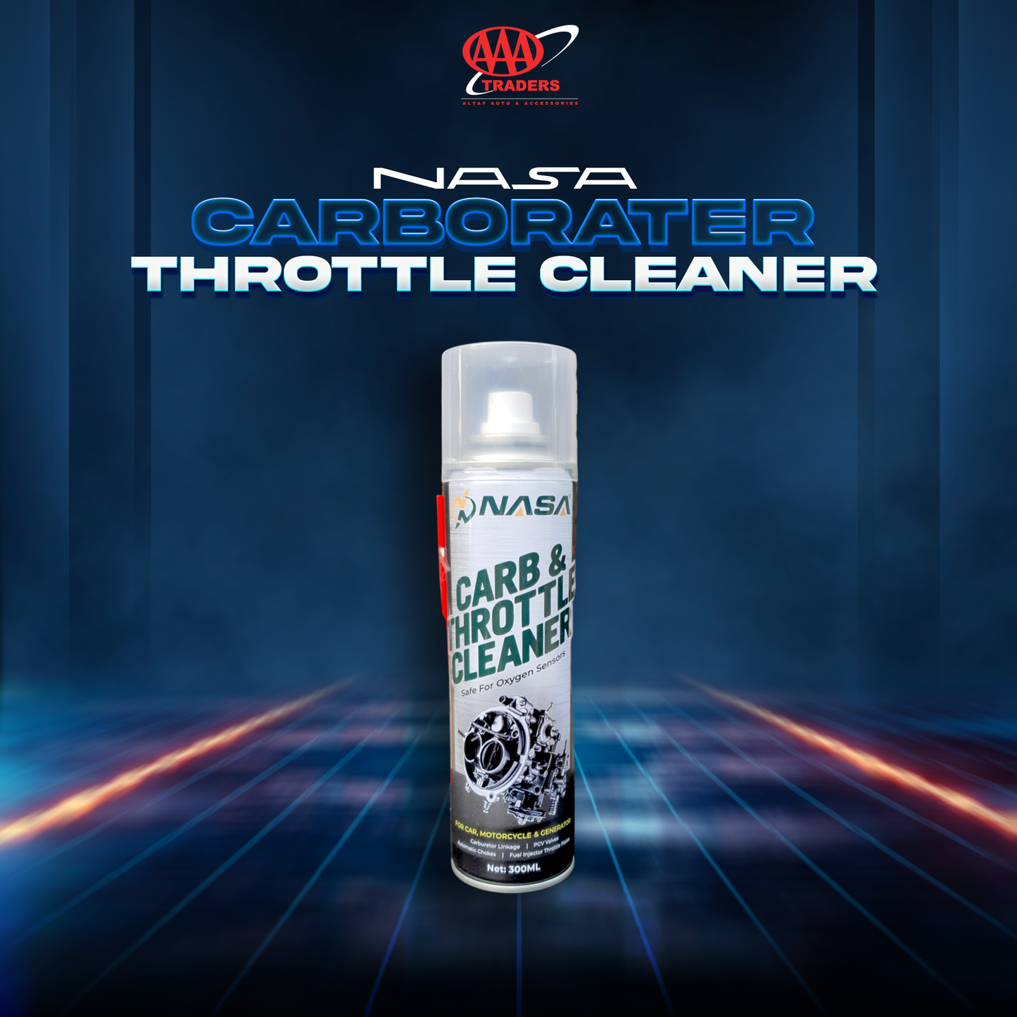 NASA - Carb & Throttle Cleaner - For Car, Motorcycle & Generator