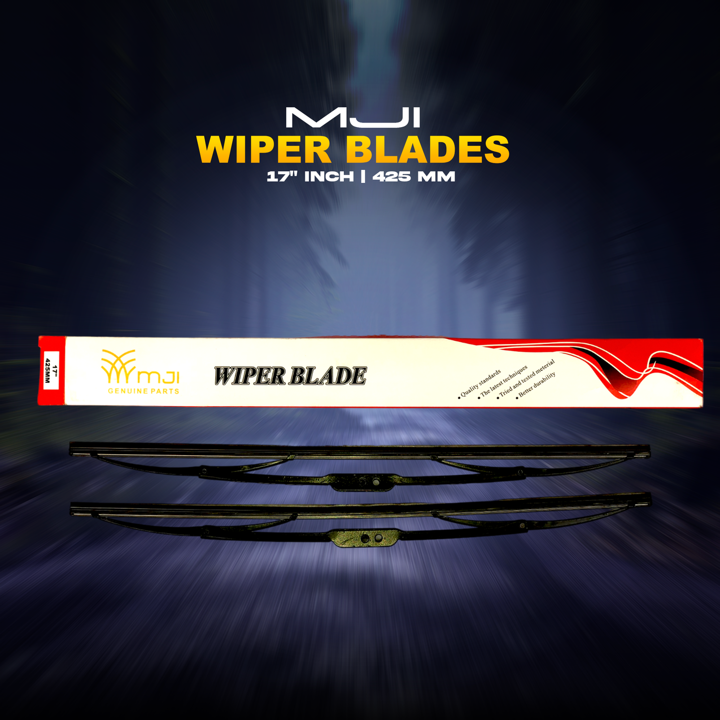 MJI Wiper Blades- 17 inches/425mm