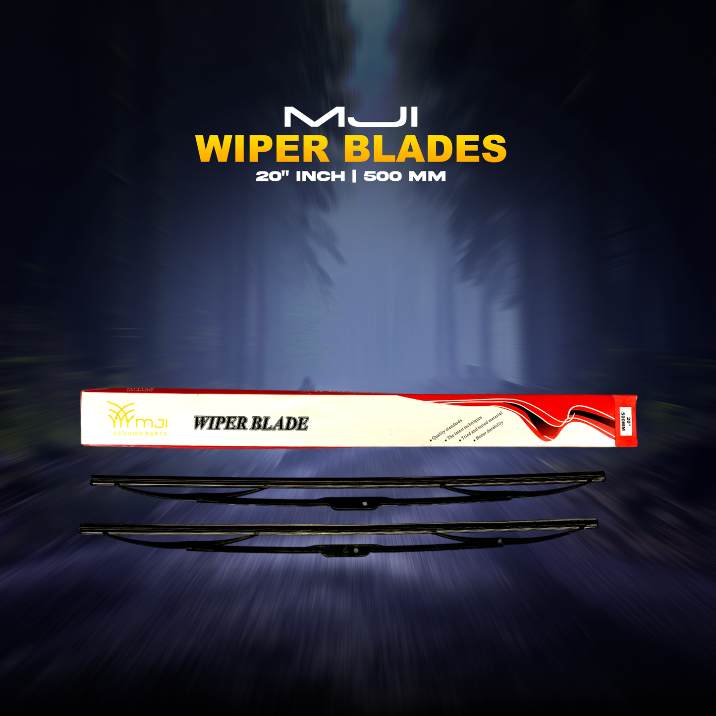 MJI Wiper Blades- 20 Inches/500mm